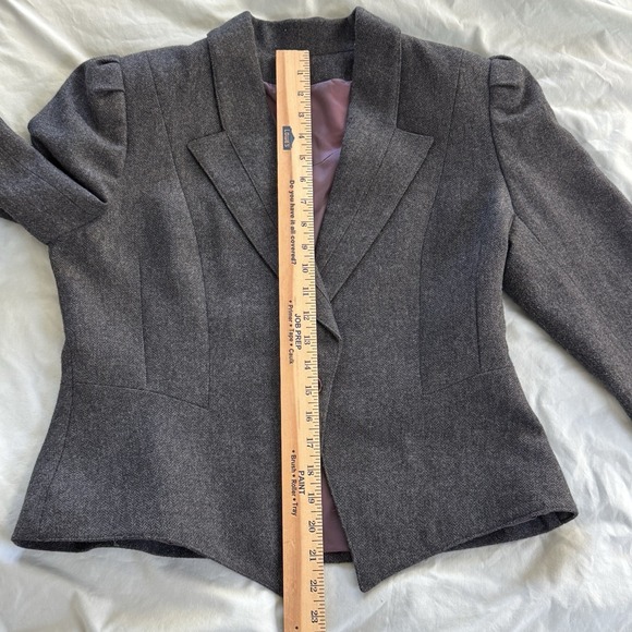 Peabody House Vintage Wool Dark Gray One Button Blazer Size 11/12 - Picture 13 of 14